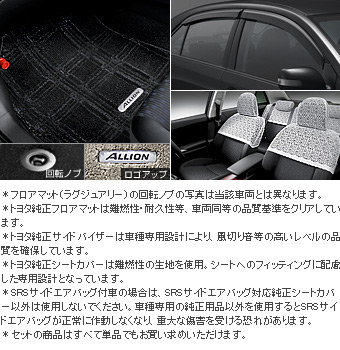 BASIC set (type 1) BASIC item (set item 1 (half seat cover))(Floor mat (luxury))(Side visor (BASIC))